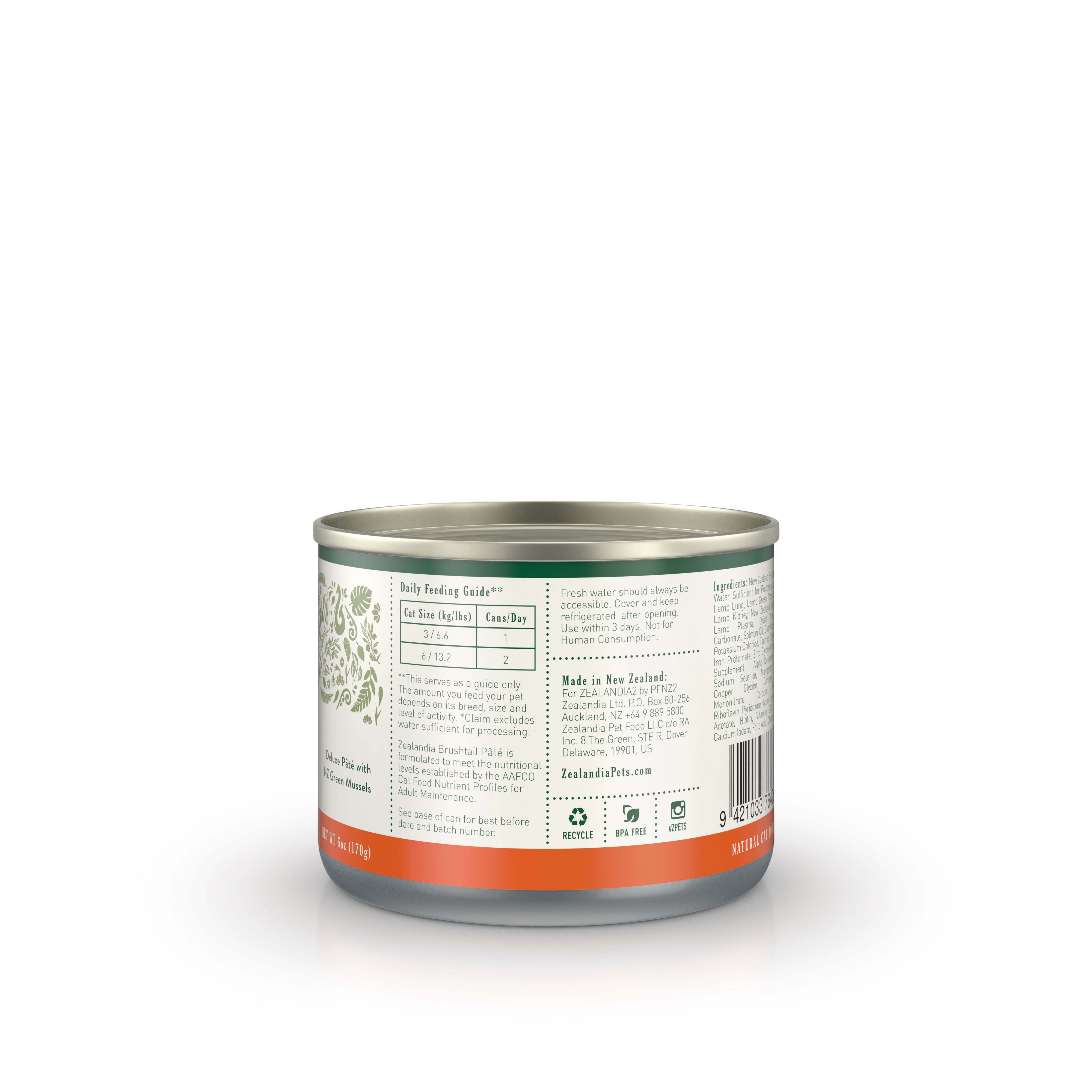 Zealandia Brushtail Pâté Wet Cat Food (USA)