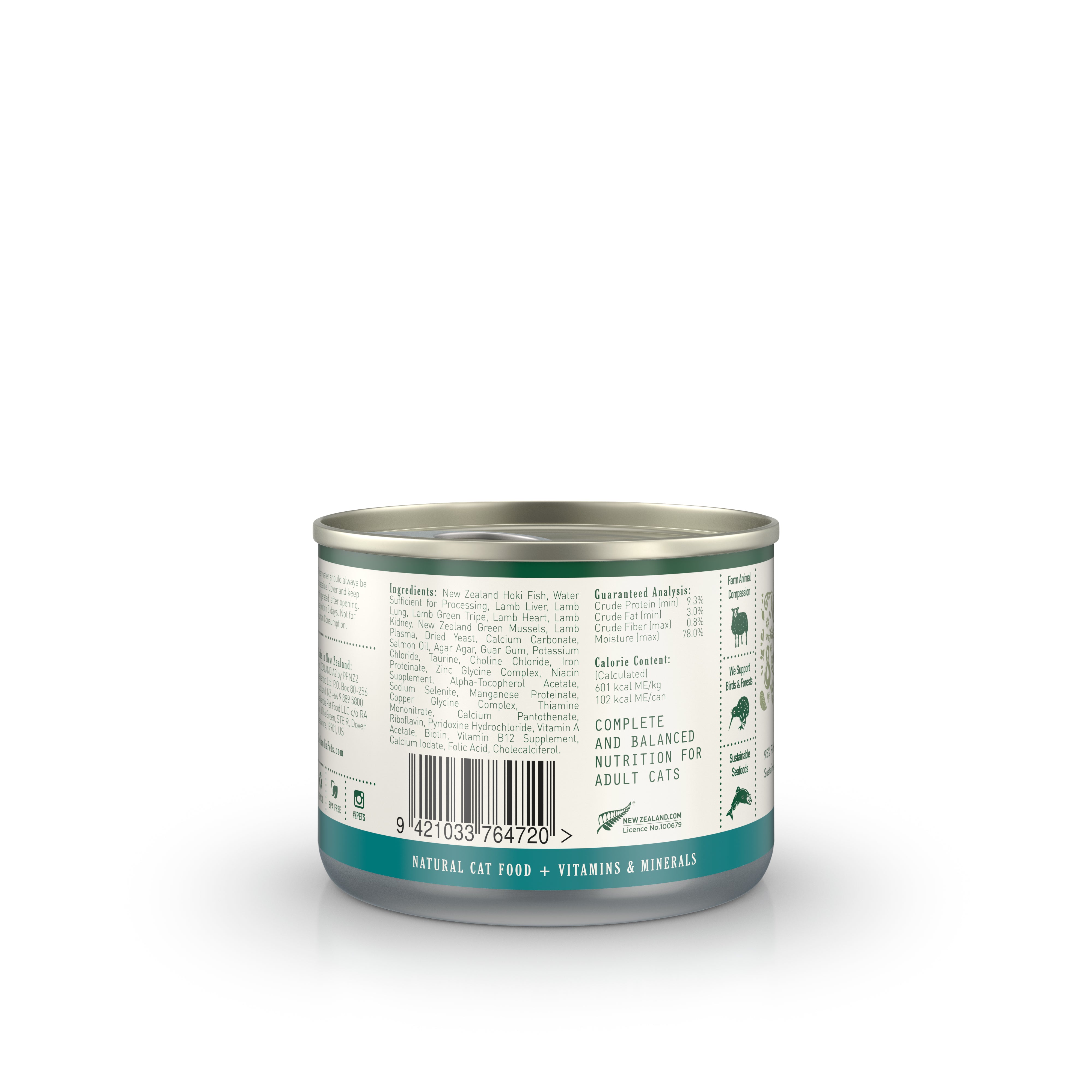 Zealandia Hoki Fish Pâté Wet Cat Food (USA)