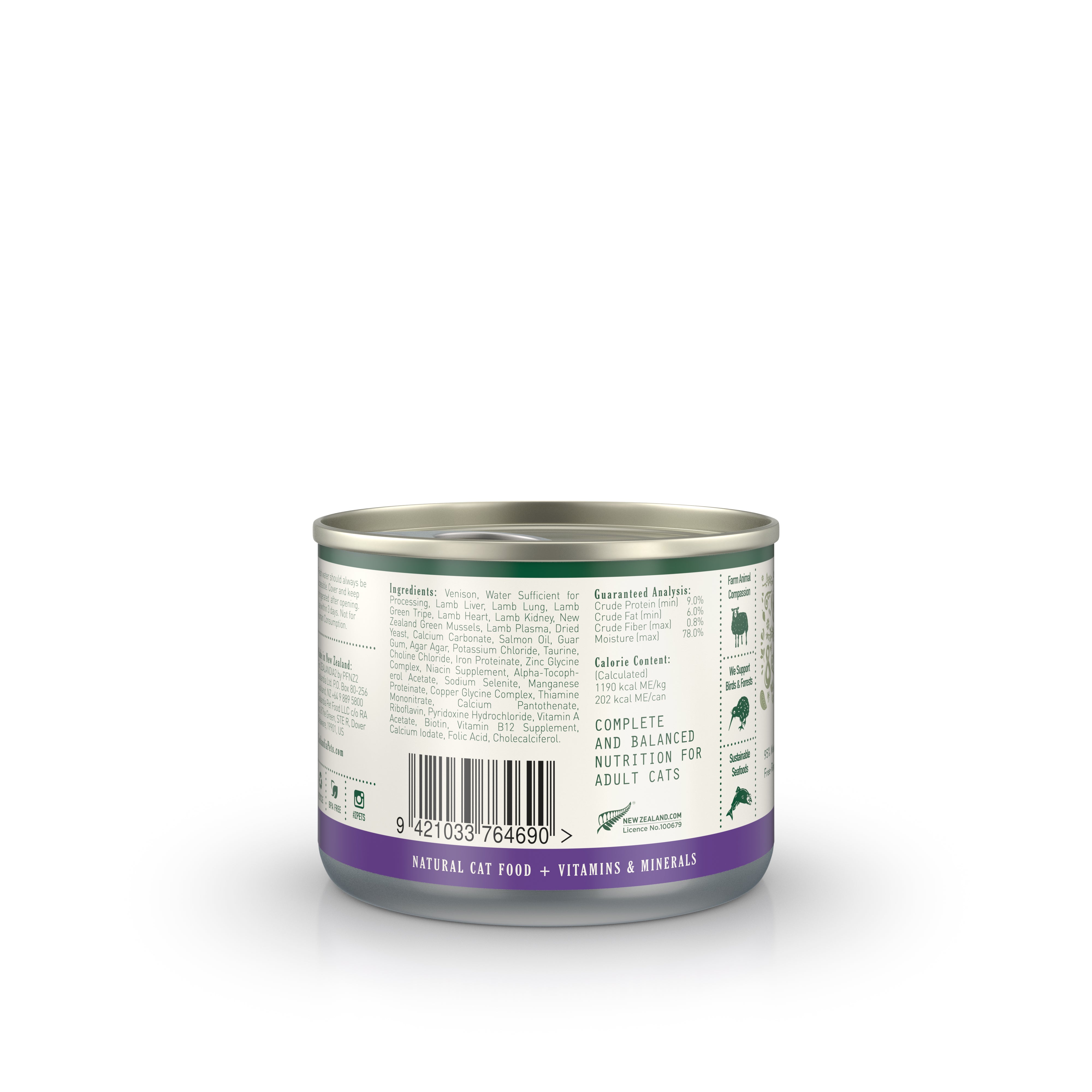 Zealandia Venison Pâté Wet Cat Food (USA)