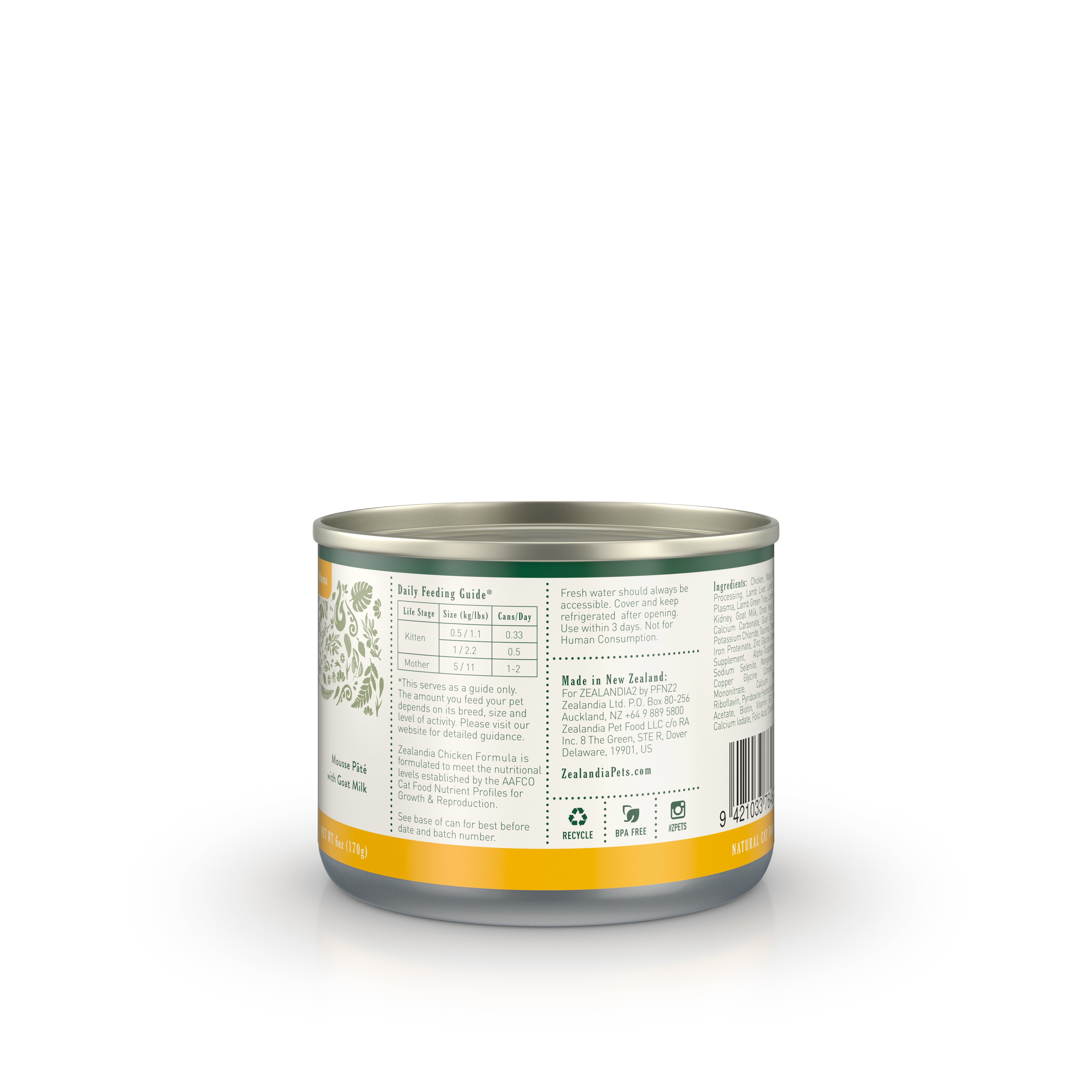 Zealandia Chicken Mousse Pâté Kitten Formula (USA)