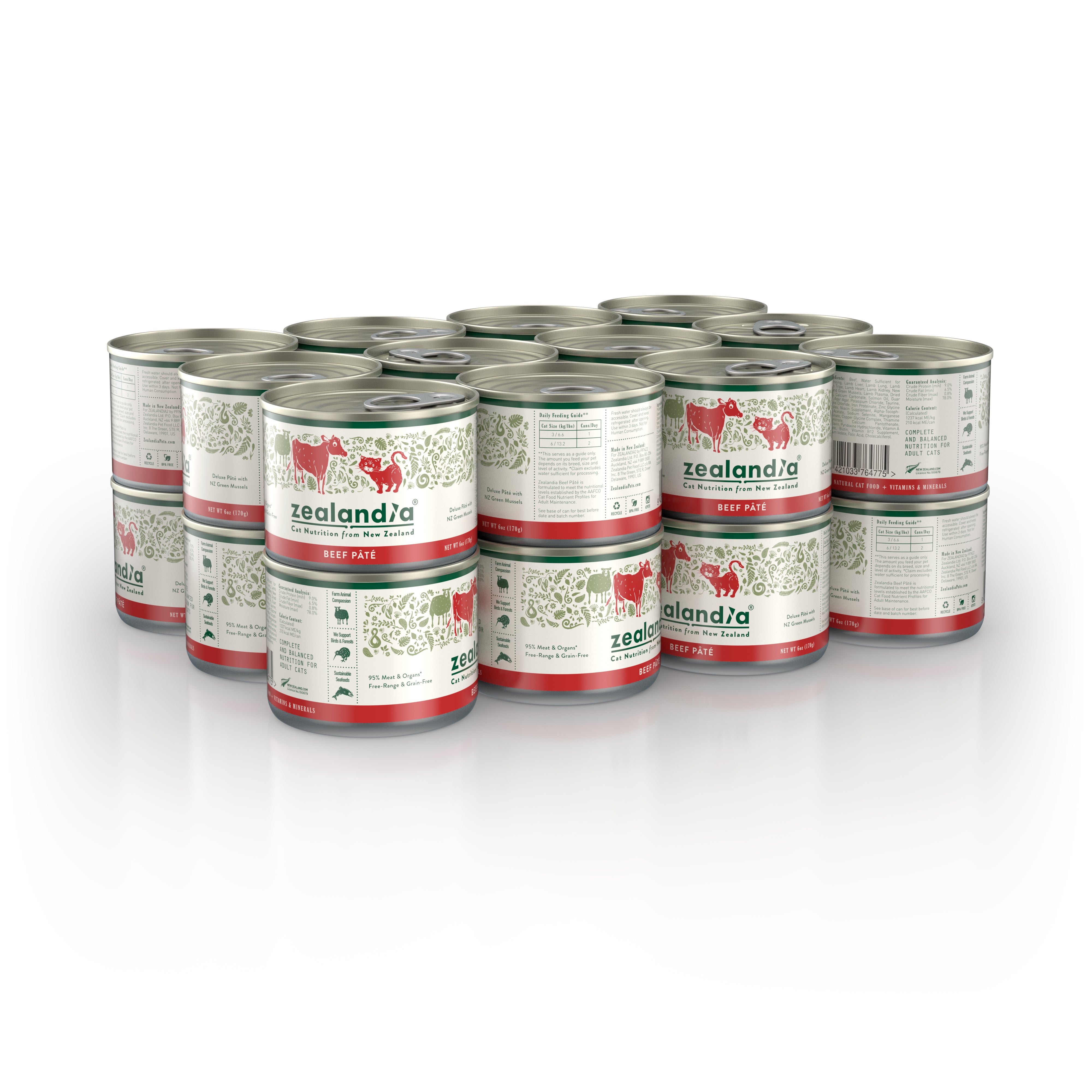 Zealandia Beef Pâté Wet Cat Food (USA)