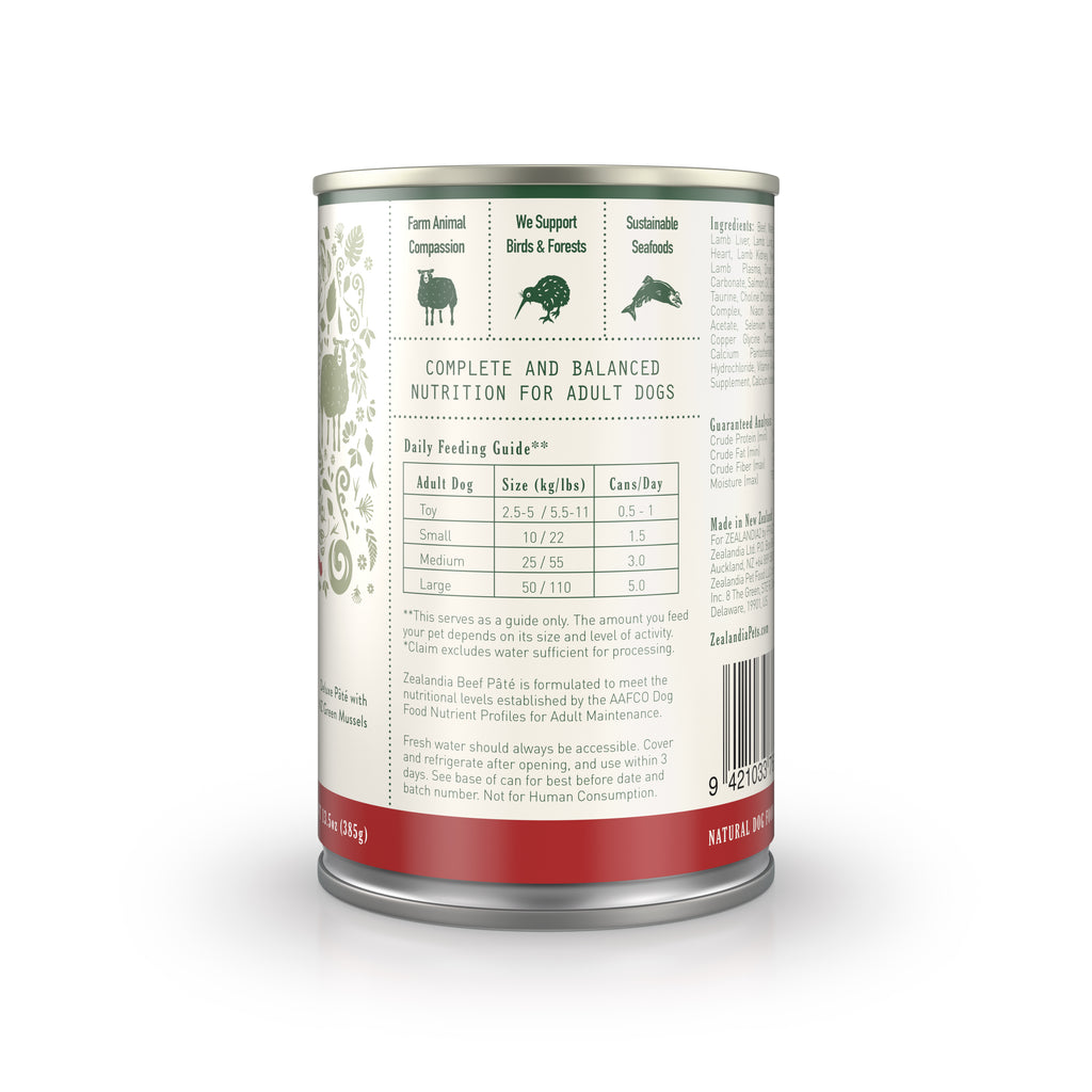 Zealandia Beef Pâté Wet Dog Food