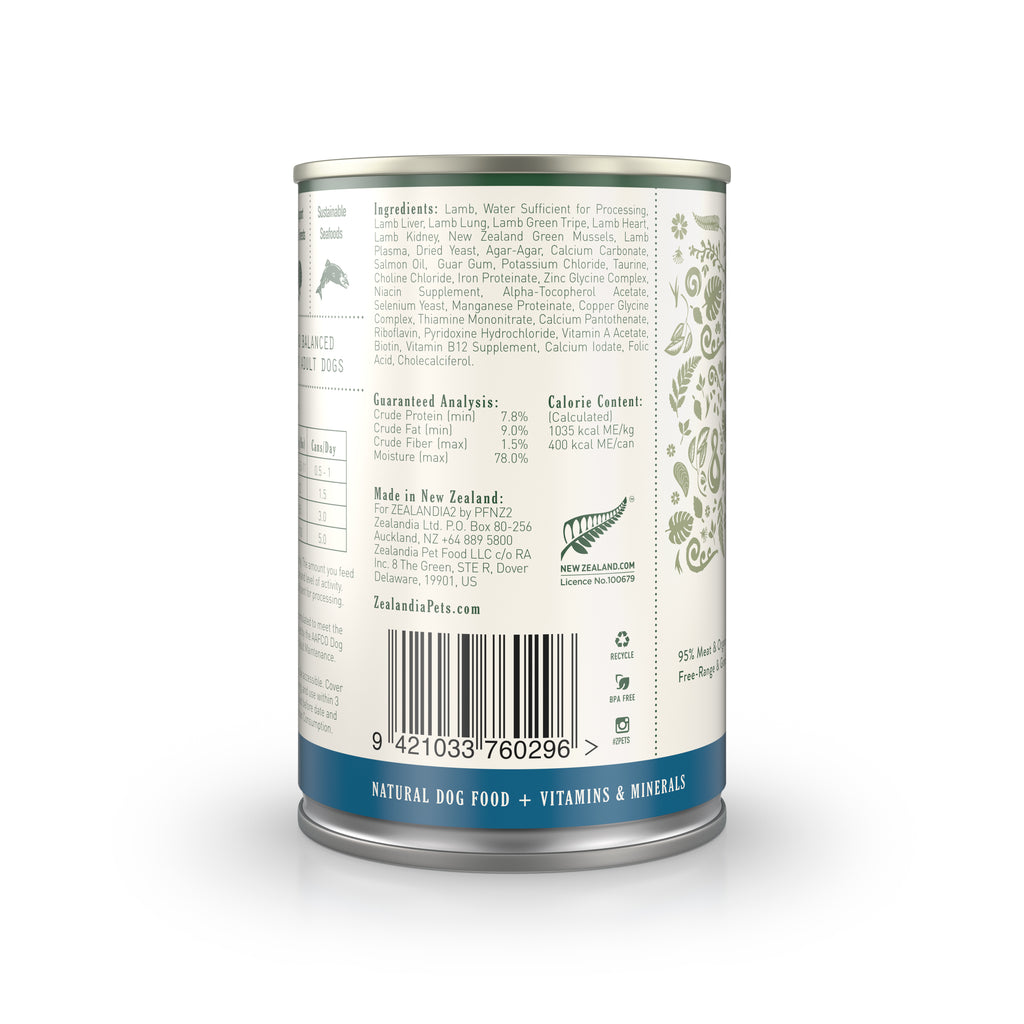 Zealandia Lamb Pâté Wet Dog Food