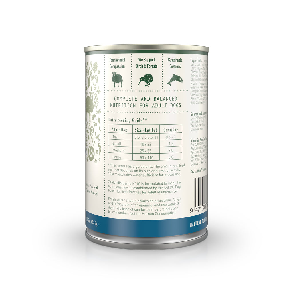 Zealandia Lamb Pâté Wet Dog Food